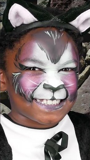 Cute Cat Face Paint | Easy Animal Face Paint for Kids | We Love Face Paint #Shorts