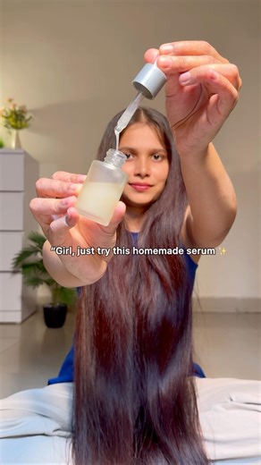 Homemade Hair Serum for Frizz & Split Ends #hair #haircare #shorts