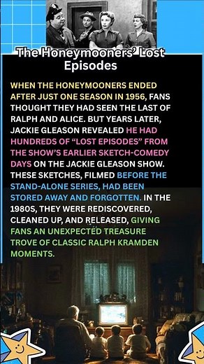 The Honeymooners’ Lost Episodes #TheHoneymooners #LostEpisodes #ClassicSitcom