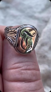 Sterling Silver letter rings! I created a new font with each letter of the alphabet available! Check out the site for yours. -BookofAlchemy.com #ring #jewelry #skull #special | Book of Alchemy