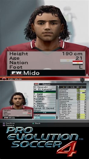 Egypt Full Squad in PES 4 / Winning Eleven 8 – Full Team & Player Stats | Pro Evolution Soccer 4