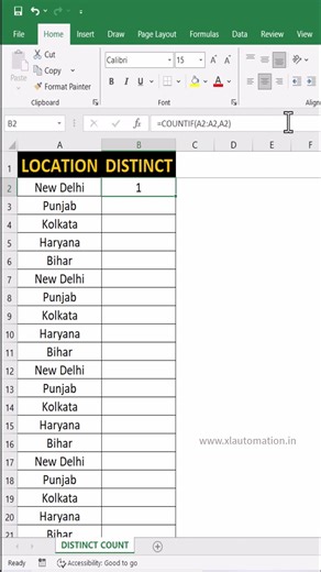 Count Distinct Values in 20 Seconds Using Excel! #excel #excelforbeginners #excelcourse