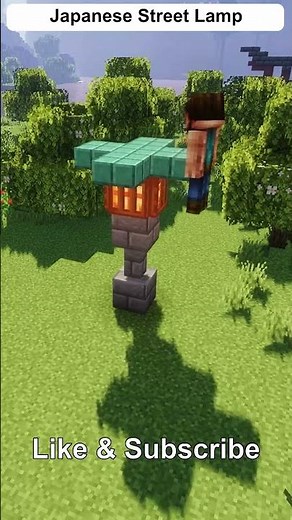Minecraft Build: Japanese Street Lamp #shorts