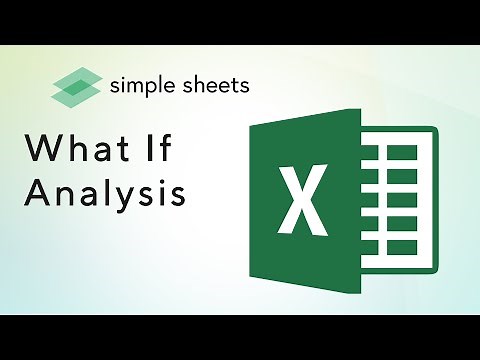 What If Analysis Excel Template Step-by-Step Video Tutorial by Simple Sheets