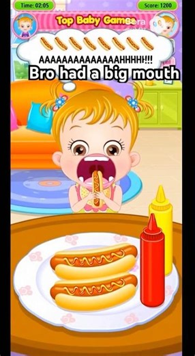 Baby Hazel screams for hotdogs and gets grounded ￼
