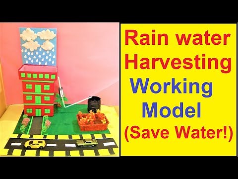 Rainwater Harvesting working model 3d making | science project | dc motor | DIY | howtofunda