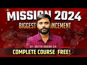 😱 COMPLETE COURSE FREE !! 2024 के सभी EXAMS के लिए 🔥 Aditya Ranjan Sir Maths #ssc #maths