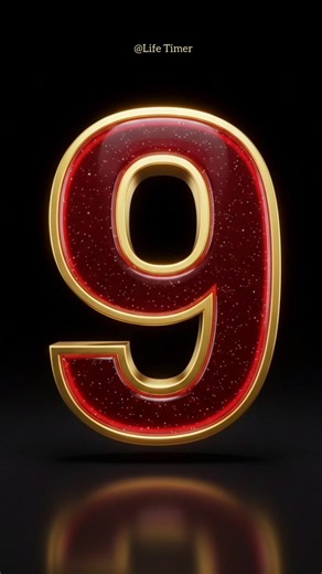 Luxury Number 9 to 0 | Glowing Red Countdown Timer #10seconds #shorts