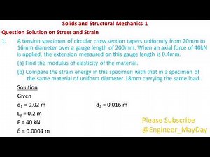 Question Solution on Stress and Strain Part 2