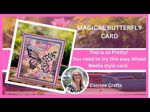 Watch My Tutorial & See How I Made This Easy Mixed Media Butterfly Card🦋 Bright & Beautiful DIY Card