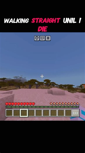 I walked straight until I DIED... 💀 #MinecraftChallenge #WalkingStraight