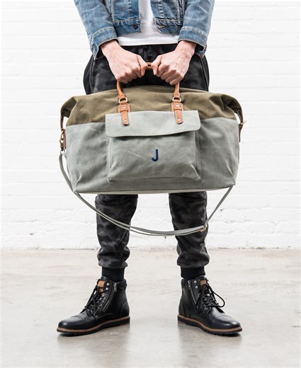 Personalized Weekend Bag – Custom Monogram Duffle Bag – Personalized Groomsmen Gift - Best Man Gift - Gift for Him - Travel Bag - Canvas - Etsy