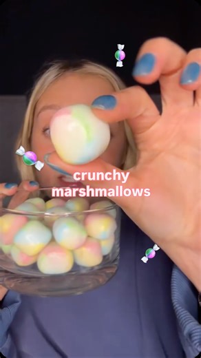 Abigail Feehley on Instagram: "Trying a new viral candy 🤭🍭🍬 sweet & crunchy outside with soft marshmallow inside #candy #tastetest"