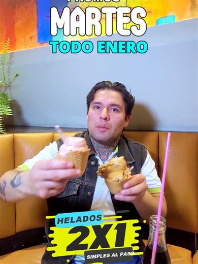 Martes 2x1 en helados y hamburguesas en Dumbo