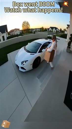 Porch exploding package box, prank 😁#porchpiratecaught #glitter #prank #ringdoorbell #package