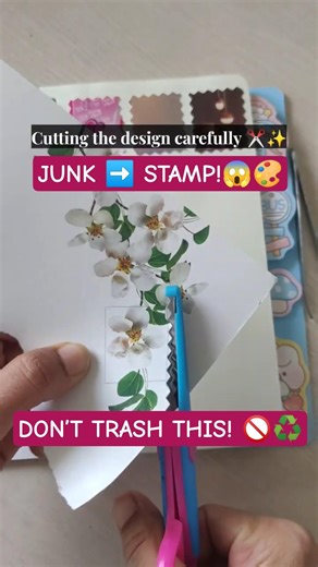 Turning Junk into Perfect Stamps ♻️✨ | DIY Magic! 🎨🔥 #DIYStamps #WasteToArt