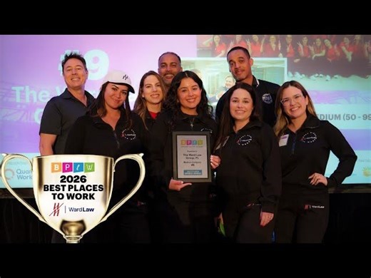 Celebrating Our Team | 9th Place at South Florida Best Places to Work 2026 | The Ward Law Group, PL