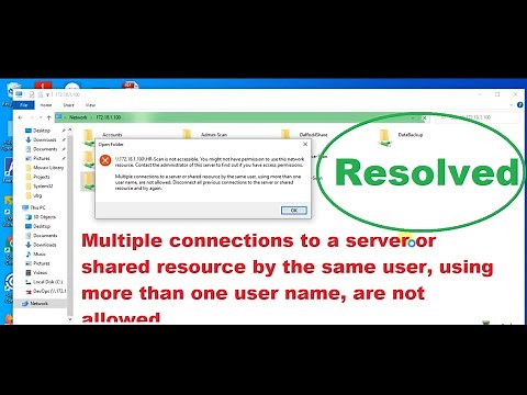 Multiple connections to a server or shared resource by the same user are not allowed | RESOLVED |
