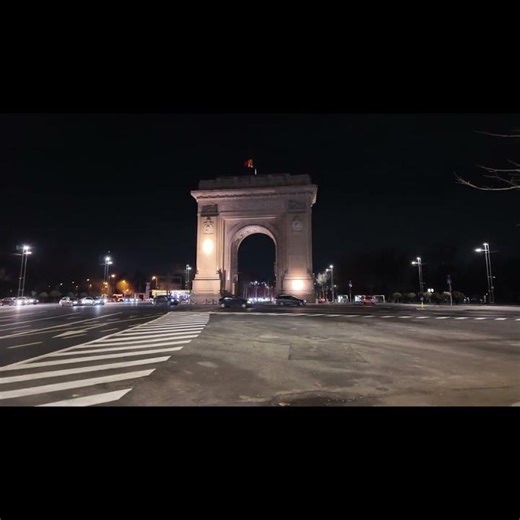 Arcul de Triumf after dark is absolutely surreal #Romania #Travel