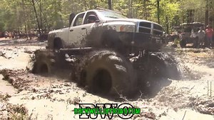BIG DODGE CUMMINS ROLLING COAL AT THE PIPELINE!!! #megatrucks #offroading #mudding #trucklife #mudbogging #offroadlife #rockwelloffroad | Rockwelloffroad.com