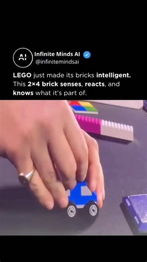 @pranavkaul490 on Instagram: "🚨 LEGO just gave its bricks a brain. LEGO has introduced the Smart Brick — a standard 2×4 LEGO brick that quietly houses far more than plastic. Inside is a custom ASIC chip, motion sensing, and a coil-based positioning system that allows the Smart Brick to locate nearby bricks, tags, and characters in real time — all without cameras, screens, apps, Wi-Fi, or cloud processing. The system operates entirely offline. The brick can generate sound, emit light, and unders