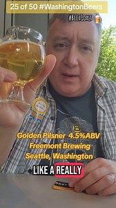 25 of 50 #WashingtonBeers Golden Pilsner Fremont Brewing of Seattle, Washington! #BeerGoals 🍺 Best Pilsner recently? ##Beer #beers #craftbeer | Beer Goals