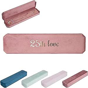 Customizable Velvet Necklace Jewelry Box, Travel Jewelry Case, Travel Jewelry Organizer, Jewelry Box for Women and Girls, Small Jewelry Organizer (Nude Pink, Necklace Box)