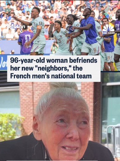 A 96-year-old Boston woman received the surprise of a lifetime when she discovered the French men's national soccer team had become her neighbors at the Four Seasons Hotel in the Back Bay.