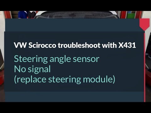 VW Scirocco troubleshoot 00778 Steering angle sensor no signal with LAUNCH X-431 scanners