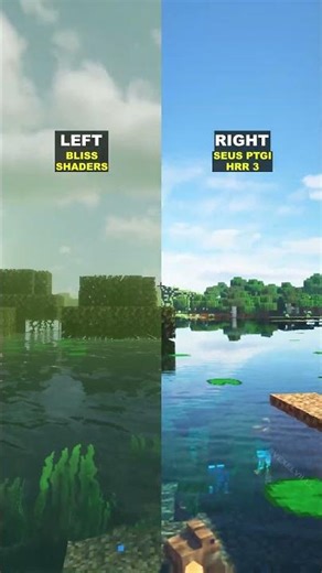 Minecraft Shaders: Bliss or SEUS PTGI? 🐸 #shorts