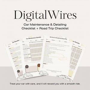 Printable Car Maintenance and Detailing Checklist, Car Maintenance and Detailing Tracker, Pdf Download. - Etsy Canada