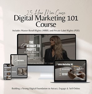 Digital Marketing 101 Course With Master Resell Right MRR PLR Pathway to Profits Mini Course Instagramgrowth Strategy for Digital Marketers - Etsy