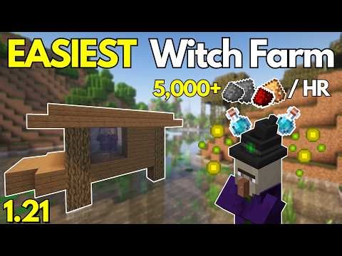 INSANE Witch Farm for Minecraft Bedrock 1.21+