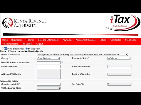 How to File KRA Withholding Tax Returns in iTax Online