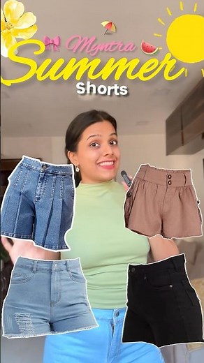Myntra Shorts Haul 2026 ☀️| Trendy Shorts | Shruti Kothari | Korean, Casual & Classy Looks ☀️#shorts