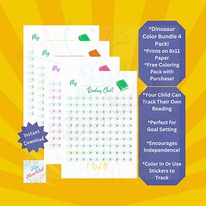 Dinosaur Reading Trackers for Kids Printable Reading Log Reading List Book Tracker Child Reading Challenge Kid Summer Reading Montessori - Etsy UK
