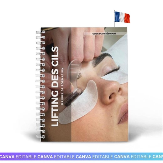 French Lash Lift & Tint Training Manual | Editable Lash Course PDF With Theory Exam | Printable Beauty Ebook for Students, Tutors - Etsy