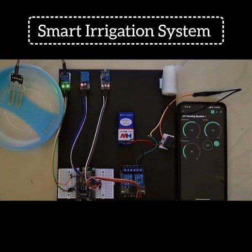 Smart Irrigation System Using IoT | Soil Sensor, DHT11, LDR, Relay, NodeMCU, Blynk Project #shorts