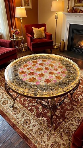 Glowing Nature Epoxy Resin Table Build – LED Living Room Glow