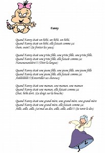 Comptine Quand Fanny - Paroles illustrées de la comptine "Quand Fanny"