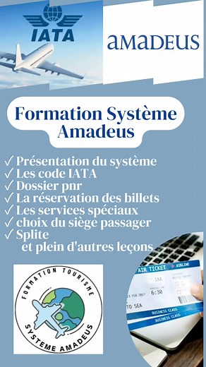 #formation #formationenligne #formationtourisme #systemeamadeus #amadeus #formationamadeus #formationpratique #marketing #marketingdutourisme #tourisme #agencedevoyage #billetterie #billet #attestation #formation_tourisme #iata #pnr #réservation #telegram #instagram #algerie #alger