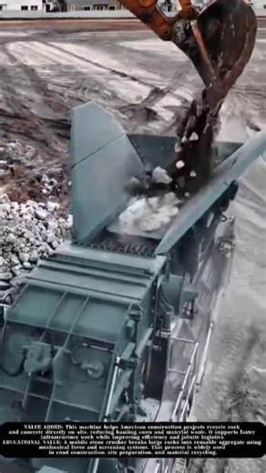 Mobile Crusher Turns Stone Into Ready-to-Use Material! #shorts