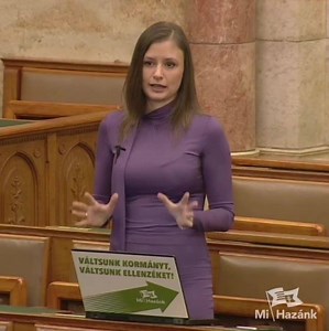 A magyaroknak járna kártérítés Gyöngyöspatán a Mi Hazánk szerint. A politika harminc éve fordítva ül a lovon: a tisztességes családok gyerekeinek a jogait kellene érvényesíteni elsősorban. A Fidesz képviselője azzal büszkélkedett, hogy a cigány gyerekek is kaptak ingyen tankönyvet, étkezést, felújították az iskolát és az óvodát is. Megkérdeztem, hogy azok a magyar gyerekek mit kaptak, akiknek a mai napig máshova kell járniuk iskolába... | Dúró Dóra