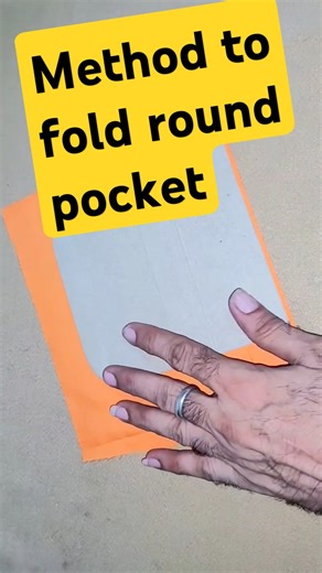 Method to fold round pocket #sewingtips #artist #shortstrends