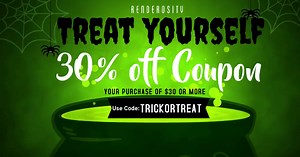 Get 30% off your order of $30 or more using our limited- time coupon code: TRICKORTREAT, offer available until 11:59 pm CT October 26th, 2023. 🎃 | Renderosity