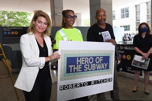 MTA honors heroic transit workers for saving fallen man from oncoming train
