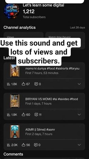 Use this sound and get lots of views and subscribers. #letslearnsomedigital #videolink