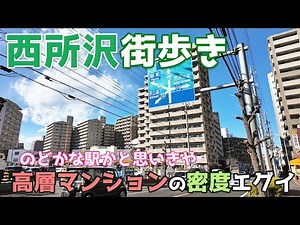 西所沢を街歩き　西武狭山線の分岐駅の西所沢駅はローカル駅かと思いきや高層マンションが立ち並ぶ都会でした