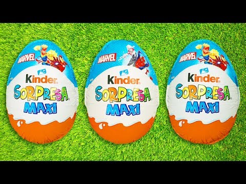 Satisfying Video | Full Collection of Marvel Kinder Maxi Egg Figures