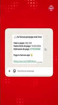 Cómo autogestionar tu línea pospago Claro por WhatsApp.